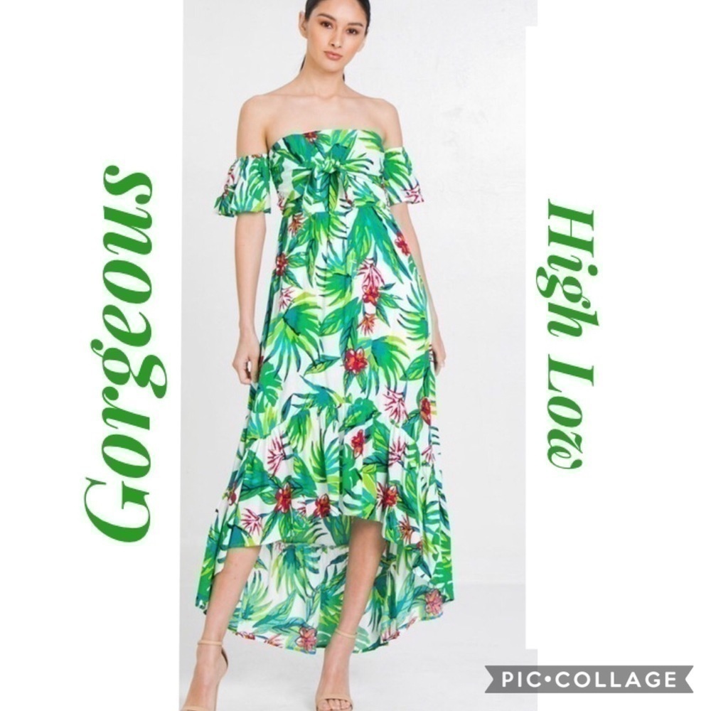 SO CUTE! High Low Dress w/Off The Shoulders